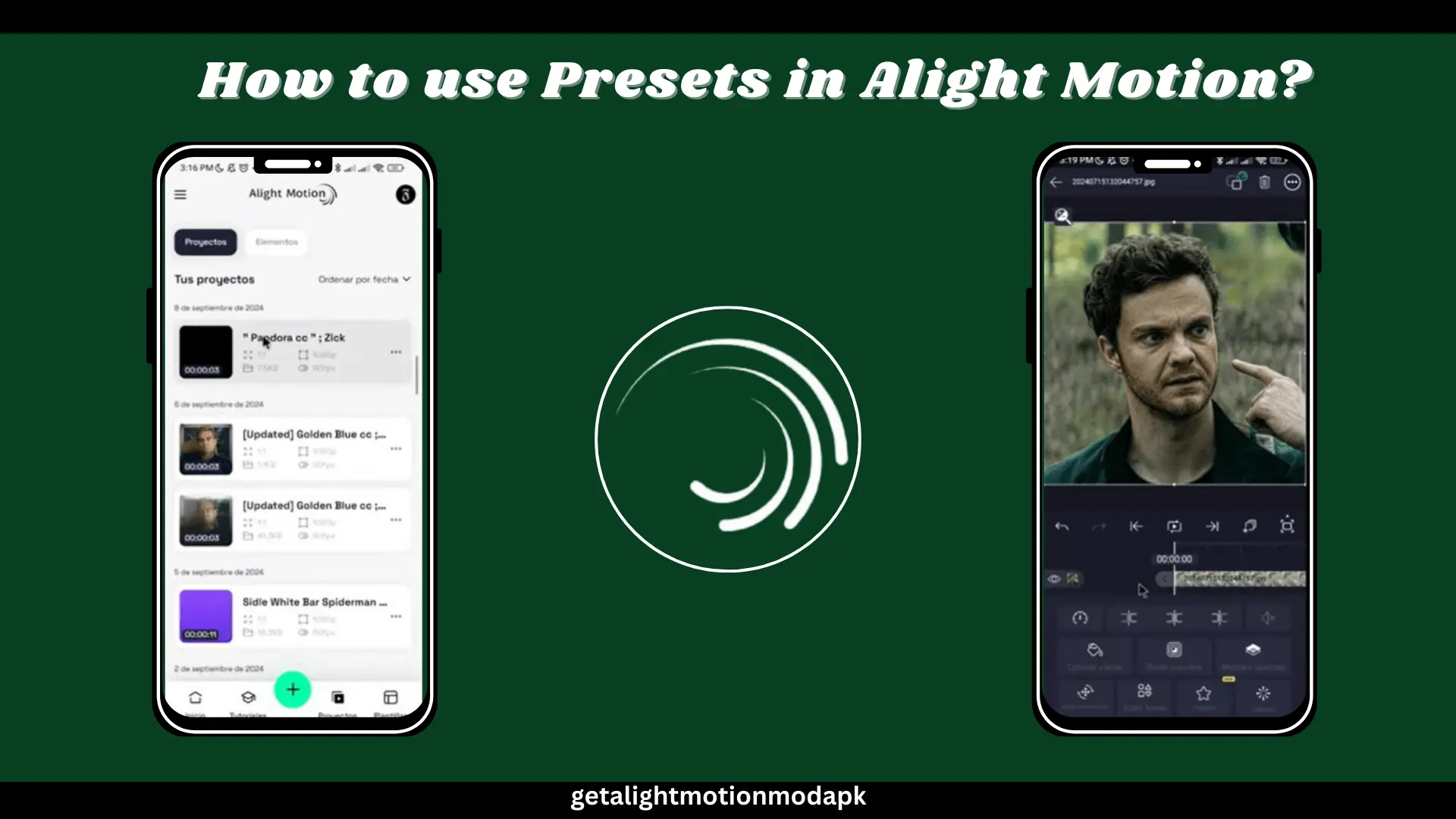 Using Presets in Alight Motion