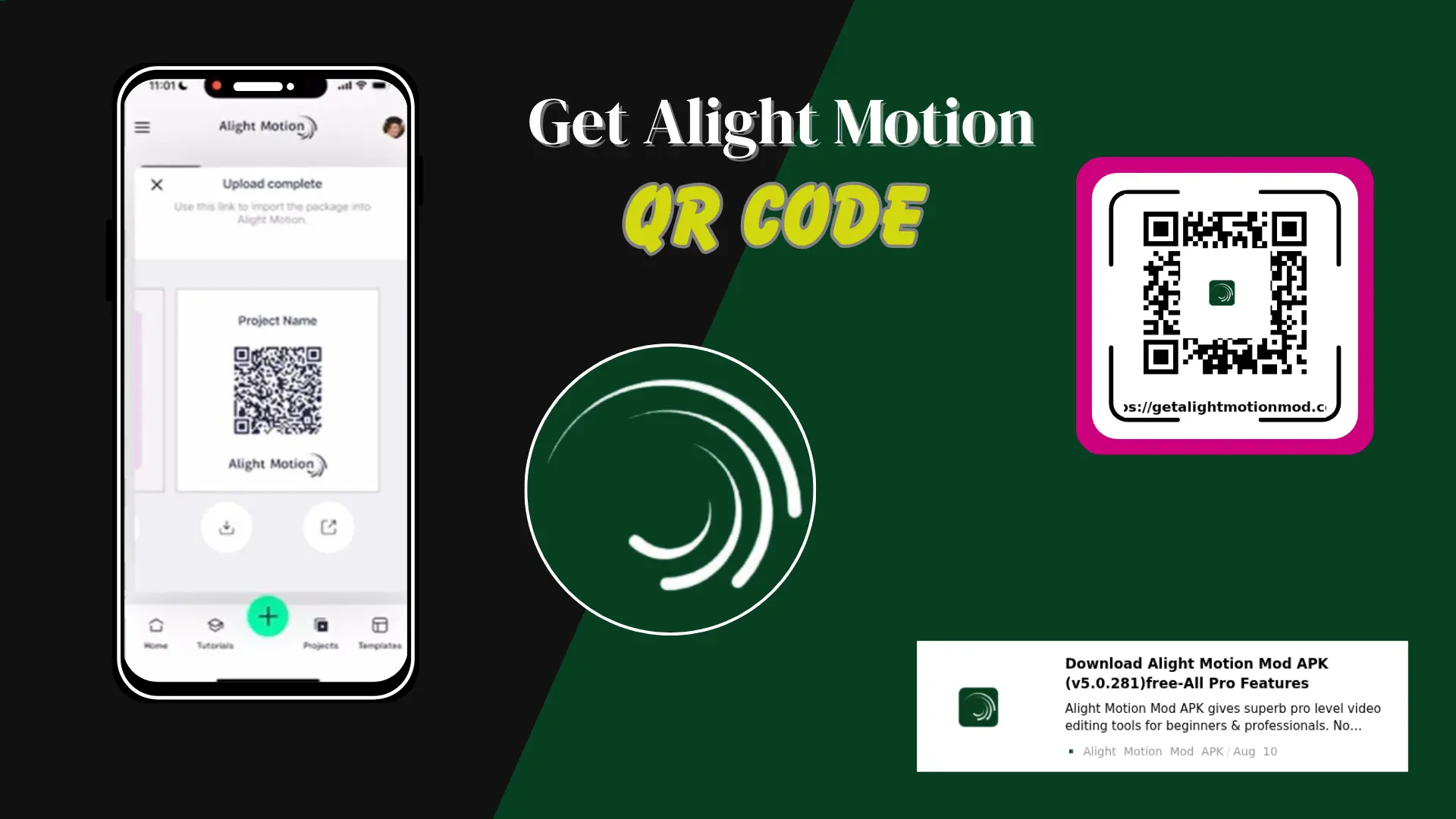 QR code in Alight Motion