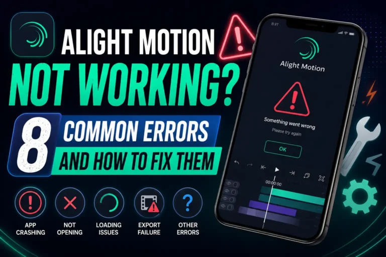Clearing app cache to fix Alight Motion issues
